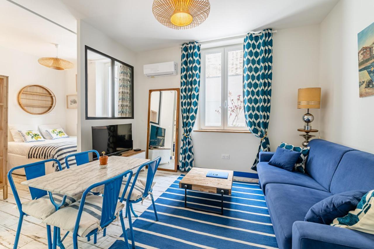 Studio Bleu 29M2, 120M Vieux-Port , Clim ,Wifi, Acces Autonome Avec Code Marseille Exterior photo