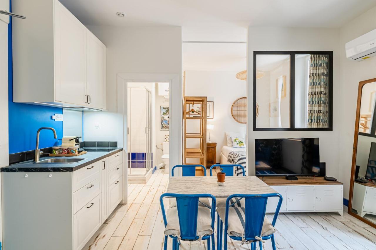 Studio Bleu 29M2, 120M Vieux-Port , Clim ,Wifi, Acces Autonome Avec Code Marseille Exterior photo